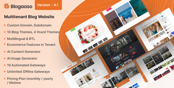 Blogaaso - AI Powered Blog Website Builder SAAS (Multitenant)